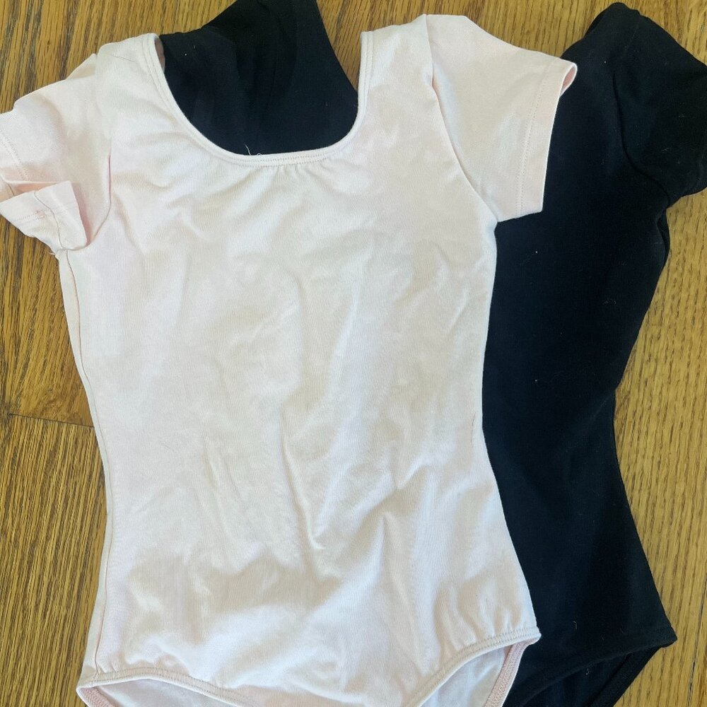Pink and Black Leotards